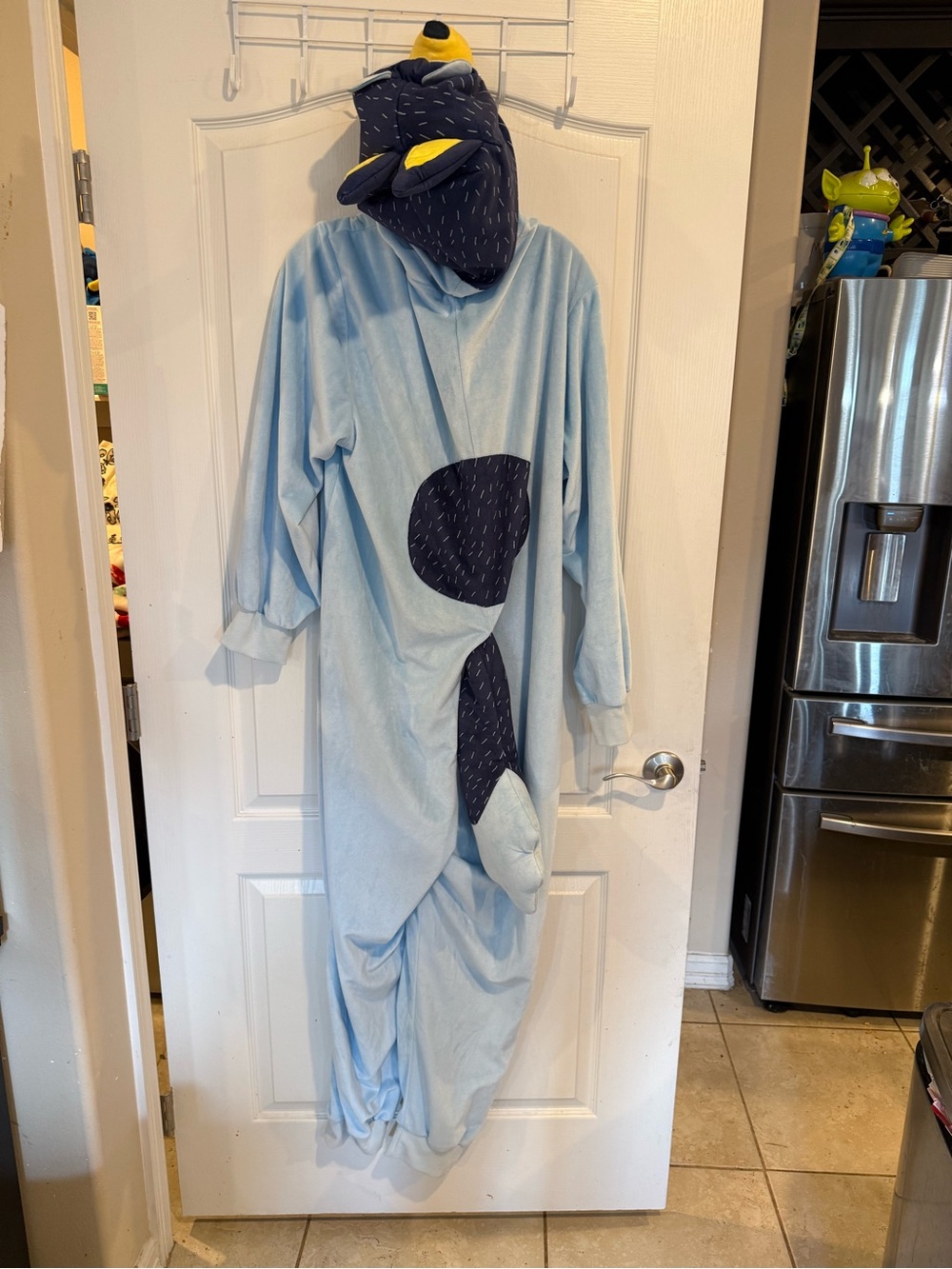 Spirit Halloween Bluey Adult Bandit Heeler Costume one piece jumpsuit large / XL - Picture 4 of 6